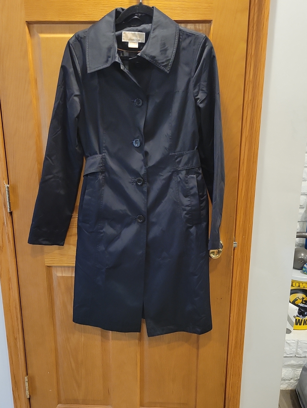 Michael Kors Black Single-Breasted Trench Coat